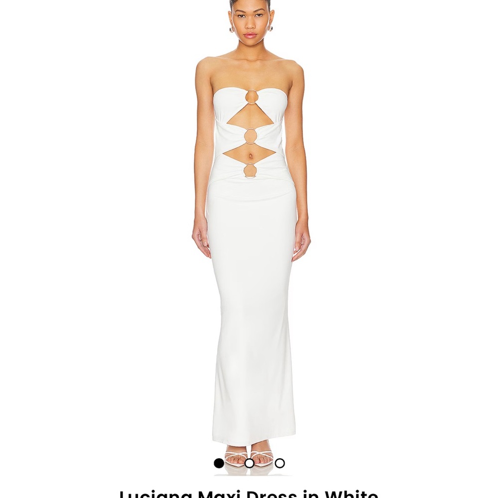 Super down -Luciana Maxi Dress in White- Bachelorette